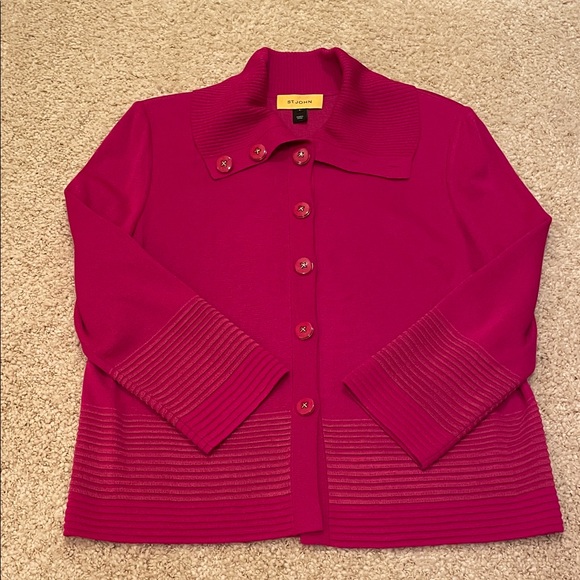 St. John Vibrant Pink Skirt Ensemble - Picture 7 of 14